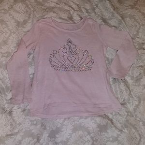 Pink sparkly tiara sweater. Lightweight